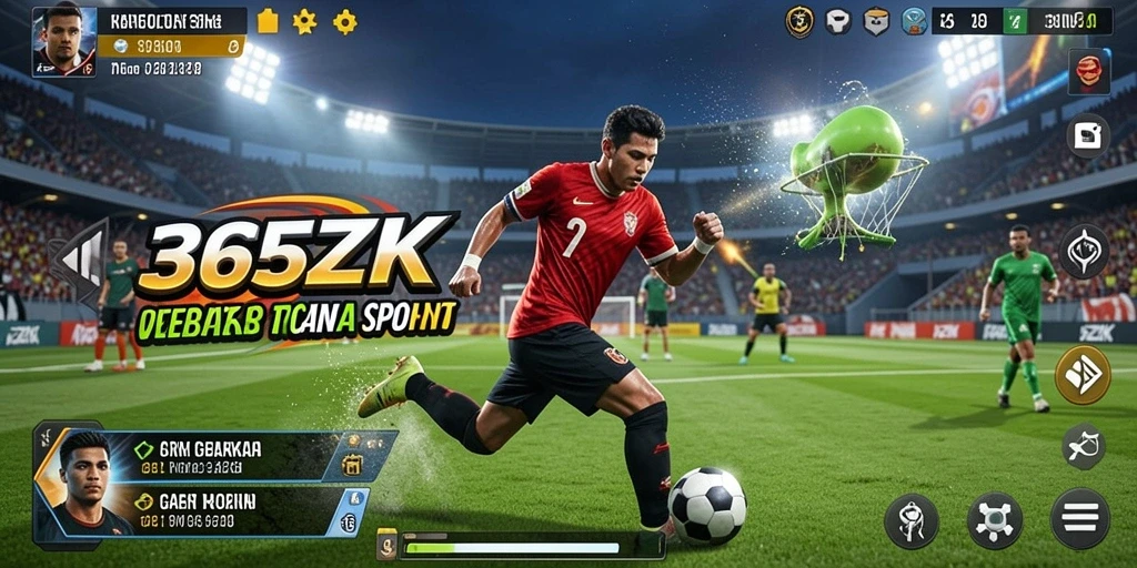 Screenshot gameplay 365ZK menampilkan aksi olahraga yang mendebarkan.