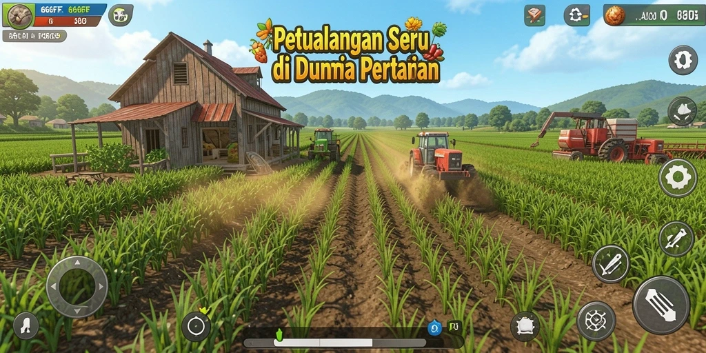 Tampilan gameplay seru di dunia pertanian 666FF.
