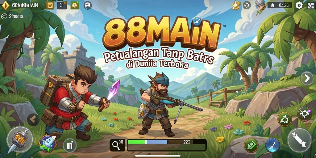 Tampilan gameplay 88MAIN yang mendebarkan dalam dunia terbuka.