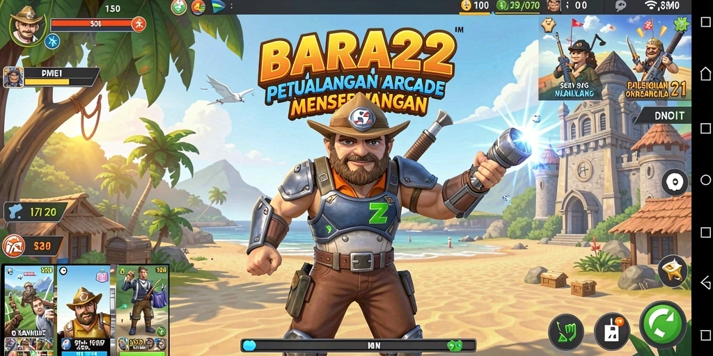 Tampilan gameplay menarik dari BARA22 yang membuat adrenalin meningkat.
