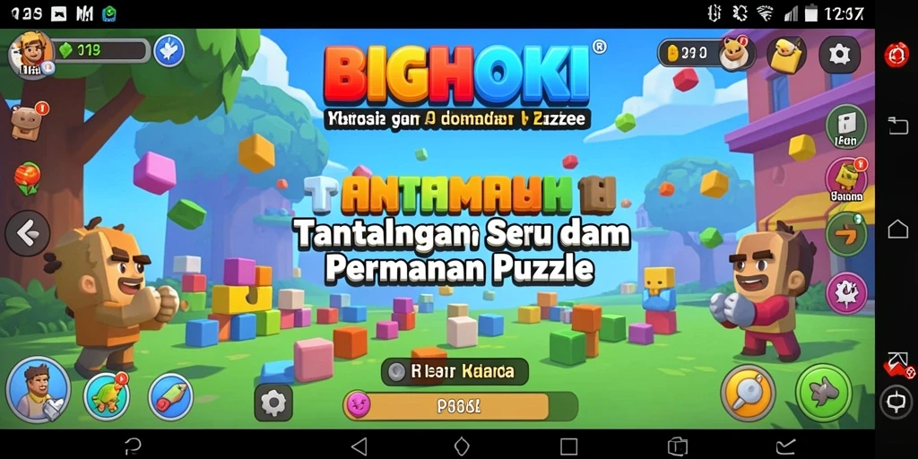 Gameplay Puzzle BIGHOKI yang menantang dan seru.