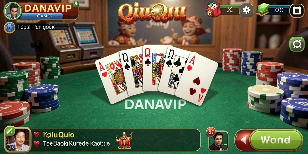 Screenshot gameplay QiuQiu yang menegangkan di DANAVIP.
