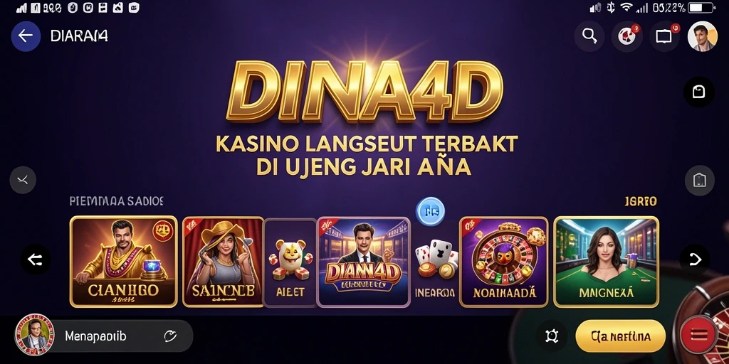 Screenshot DIANA4D menampilkan gameplay Live Casino yang mendebarkan dan interaktif.