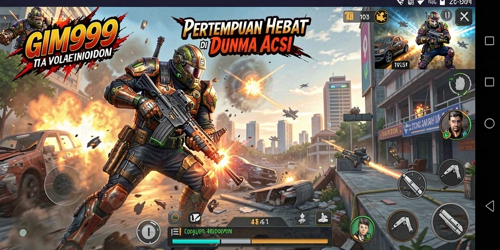 Gameplay GIM999 yang intens dan penuh aksi.