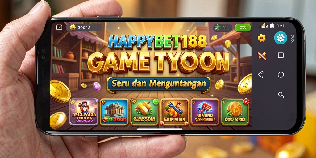 Tampilan gameplay HAPPYBET188 dengan elemen Tycoon yang menarik dan dinamis.