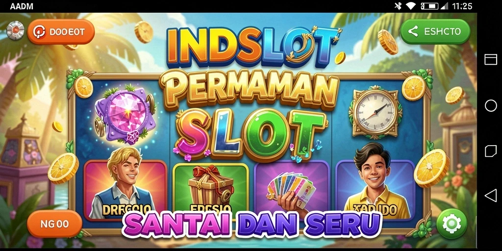 Tampilan gameplay INDSLOT yang menarik dengan beragam tema slot.