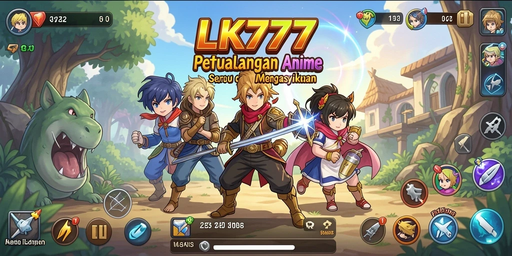 Gambar menunjukkan aksi seru dalam gameplay Anime LK777.