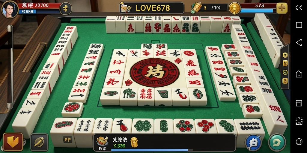 Tangkapan layar dari gameplay Mahjong yang menarik di LOVE678.