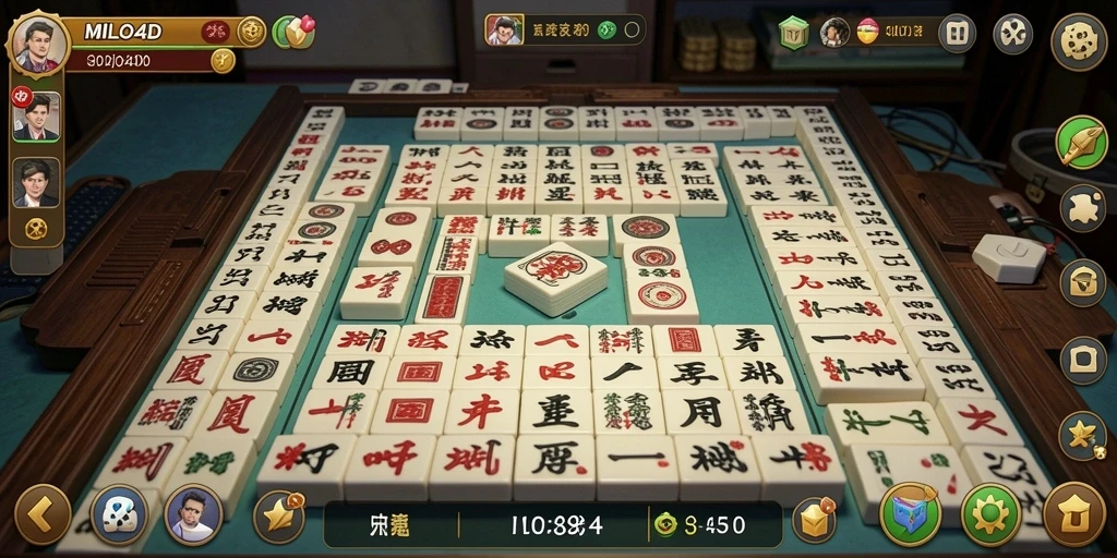 Tampilan gameplay Mahjong yang seru di MILO4D.