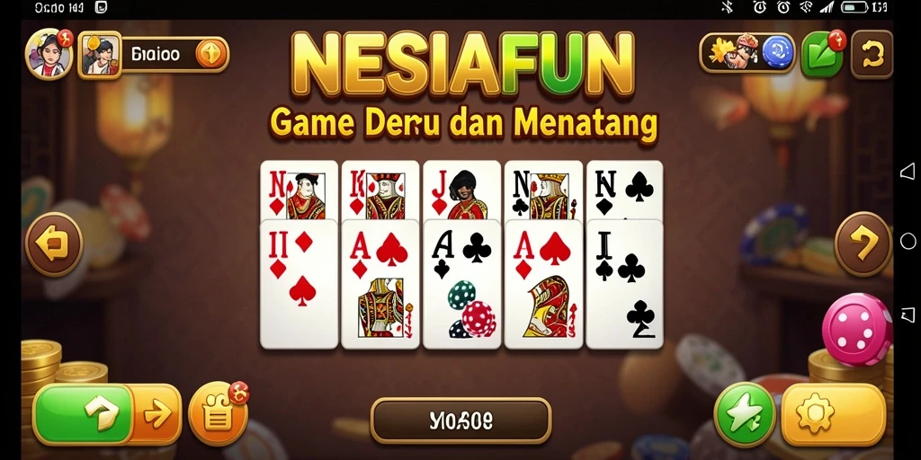 Tampilan gameplay menegangkan dalam NESIAFUN saat duel Domino.