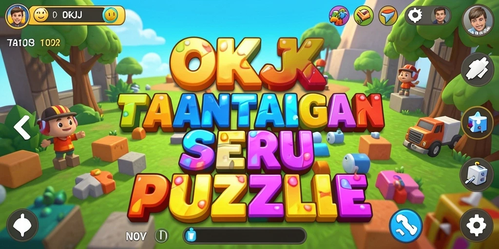 Tampilan menarik dari gameplay Puzzle OKJK yang menantang.