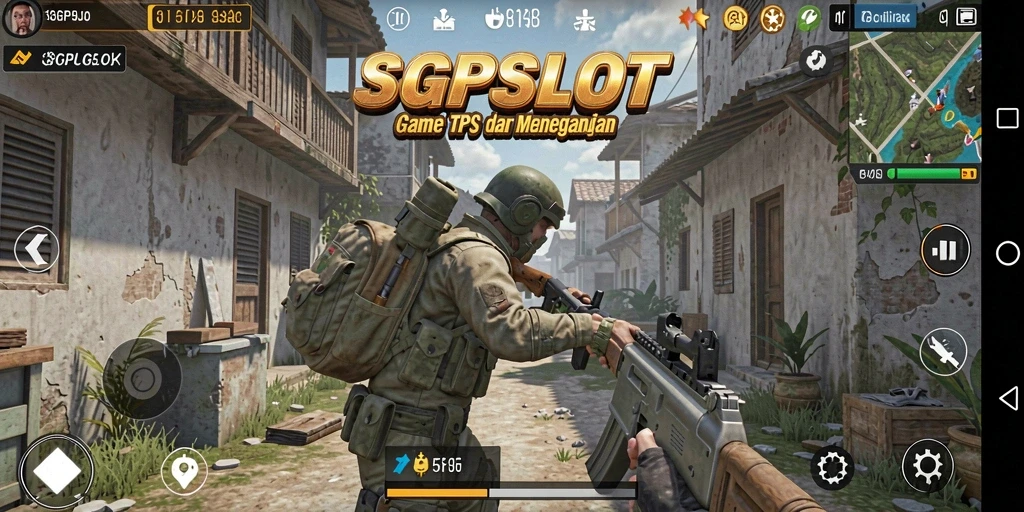 Screenshot utama SGPSLOT menampilkan aksi permainan TPS yang menegangkan.