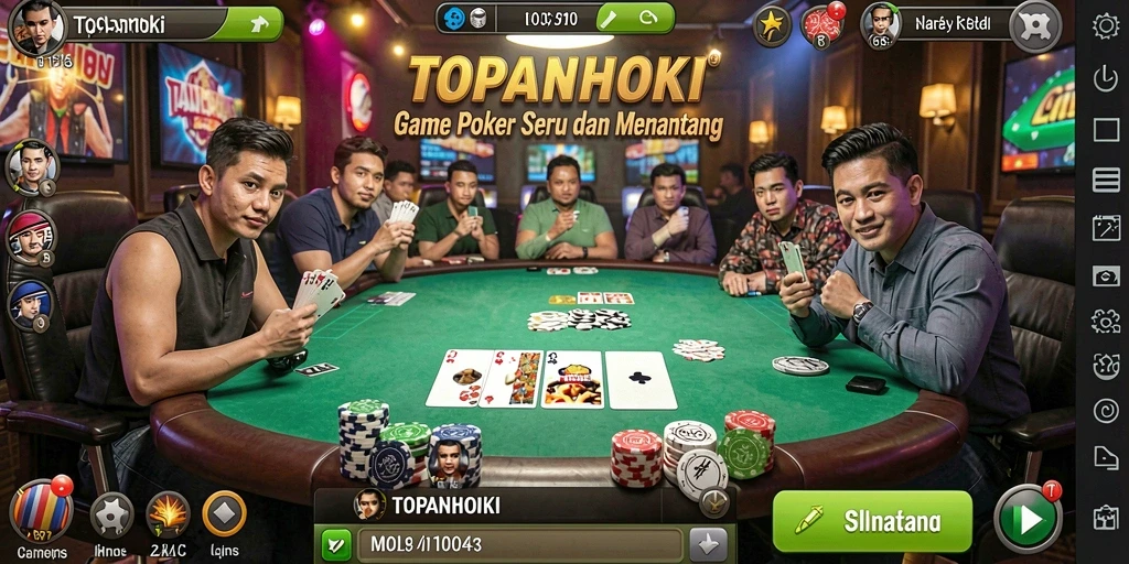 Tampilan gameplay seru di TOPANHOKI dengan pemain yang kompetitif.