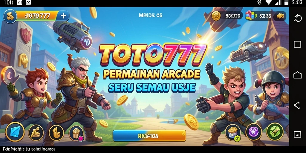 Screenshot TOTO777 menampilkan aksi seru dari gameplay Arcade.